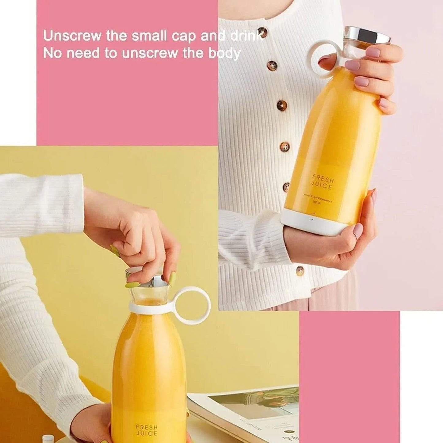 Electric Portable Mini Juicer Bottle ejujvk-gj