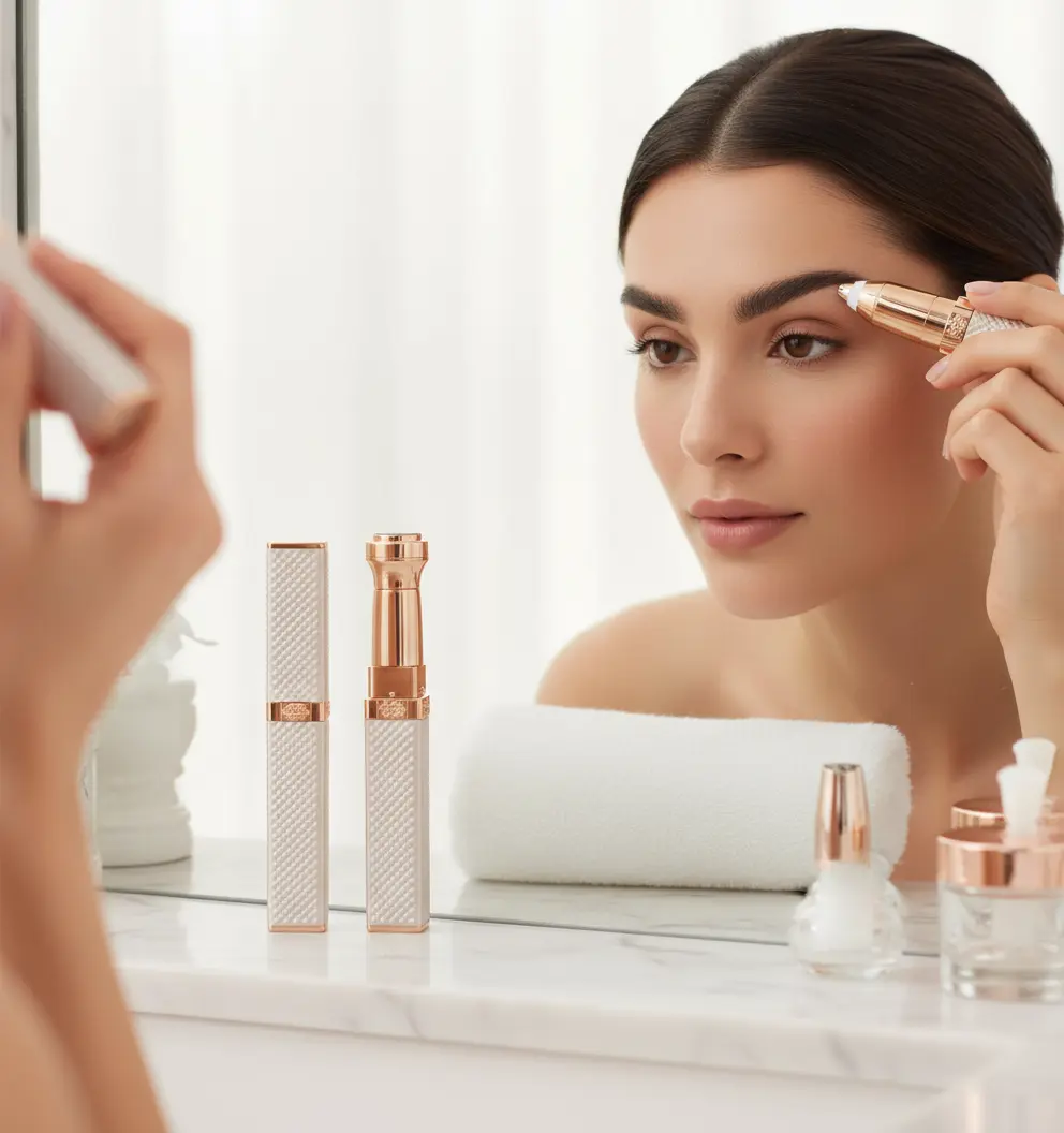 Glow Ease: Painless 2-in-1 Facial Hair Remover for Women crystalhome