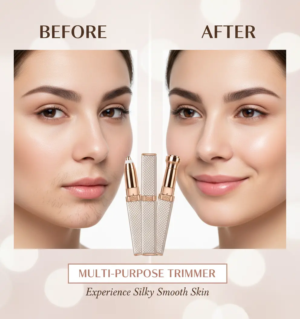 Glow Ease: Painless 2-in-1 Facial Hair Remover for Women crystalhome