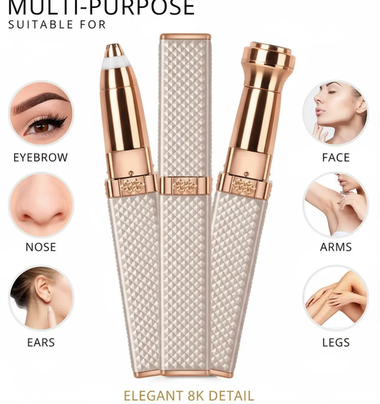 Glow Ease: Painless 2-in-1 Facial Hair Remover for Women crystalhome